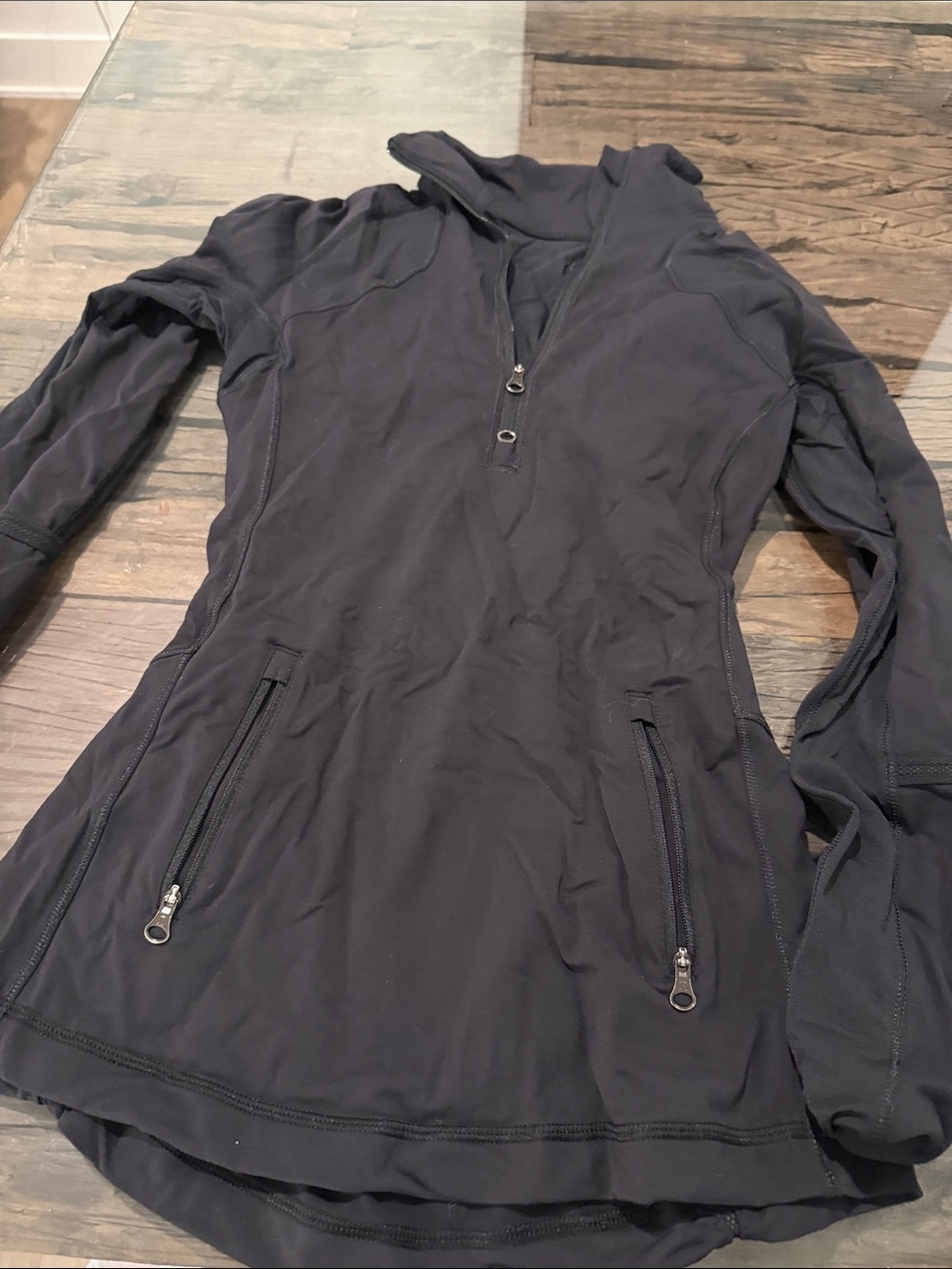 lululemon athletica Black Quarter-Zip Active Pullover